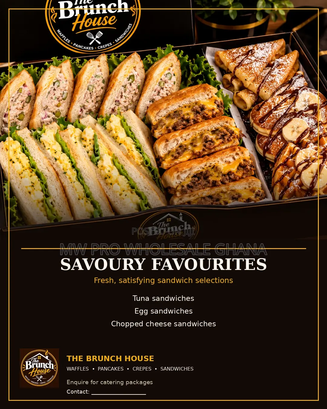 Catering Offer for the Brunch House - Desserts and Sandwiches!