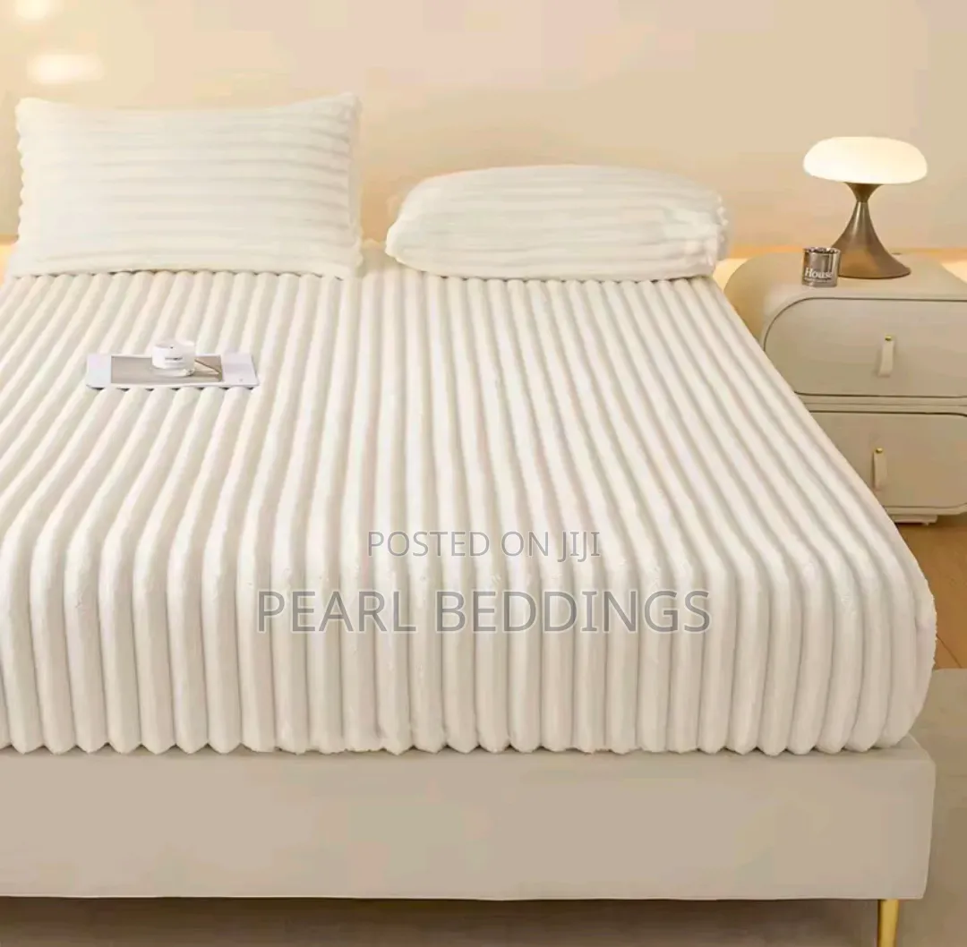 Super Comfy Soft Plush Fitted Flannel Sheet Bed Cover +2 Pillowcase
