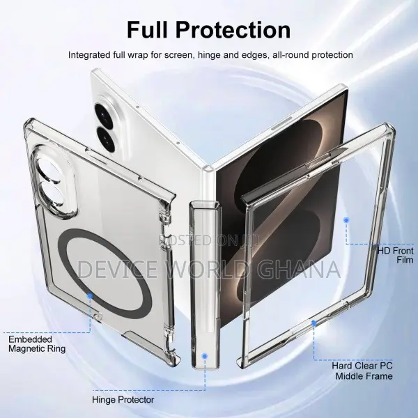 Kaz Transparent Magsafe Full Protection Case for Samsung Z Fold 8ultra