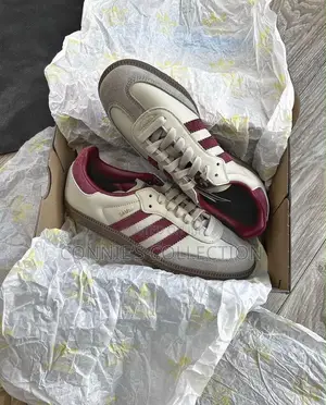 Adidas Samba OG "Putty Grey Maroon" Sneakers