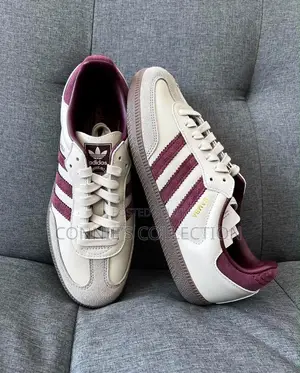 Adidas Samba OG "Putty Grey Maroon" Sneakers