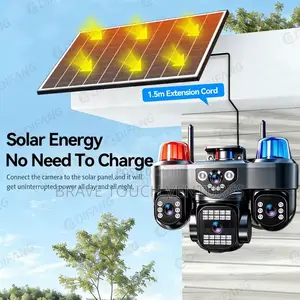 HiEasy Solar Powered 3 Lens 4G Wifi CCTV Security Camera