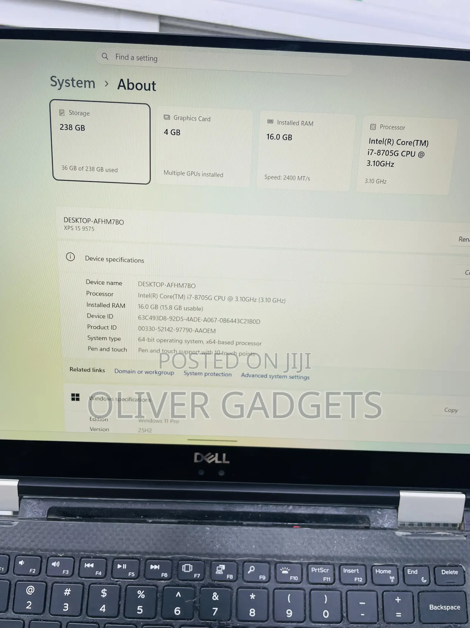 Laptop Dell XPS 15 9575 2-in-1 16GB Intel Core i7 SSD 256GB