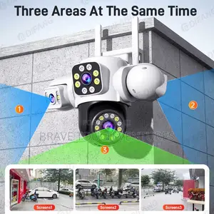 12MP Wifi 3 Lens CCTV Security Camera Two Way Audio Night Vision