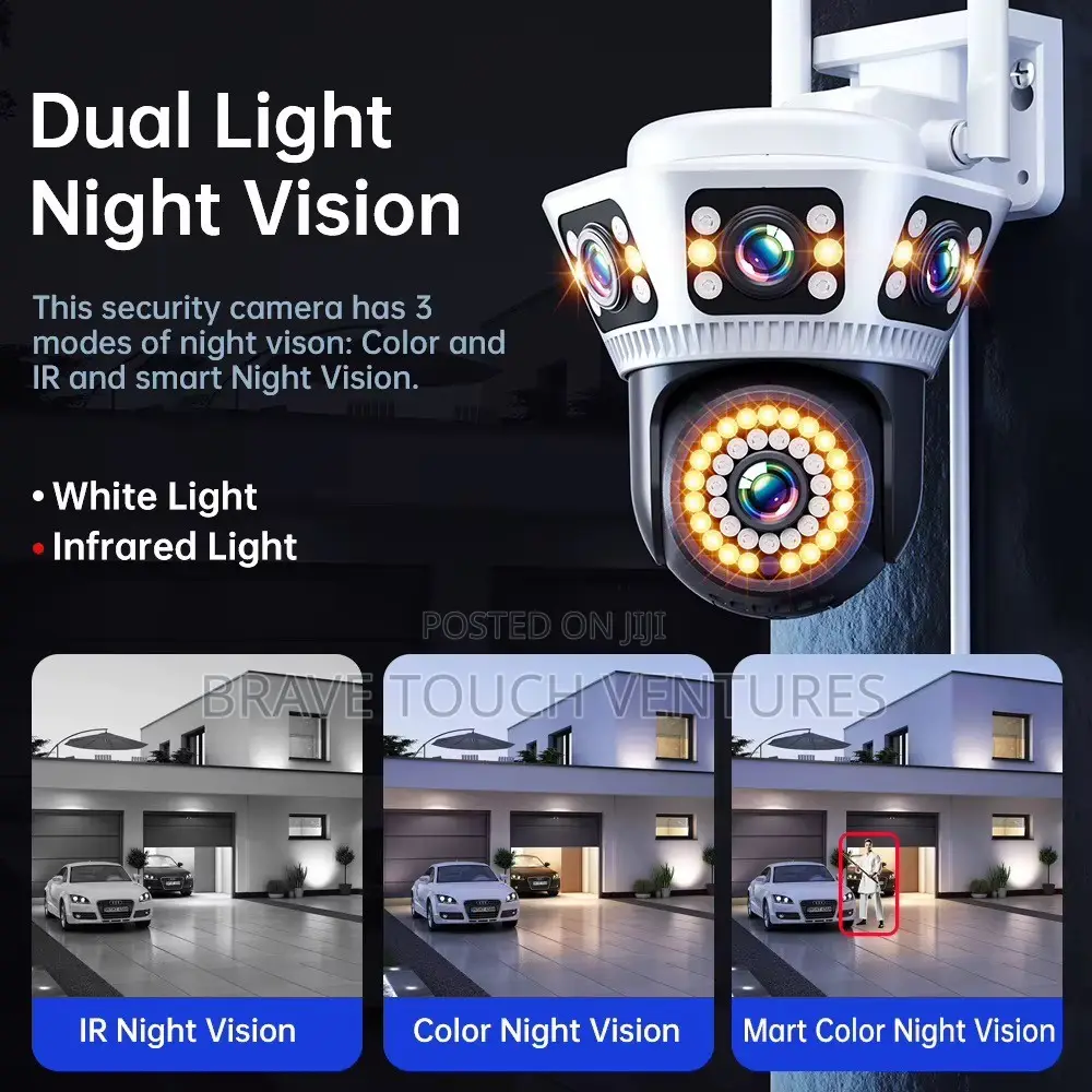 Difang 6K 3 Lens Wifi CCTV Security Camera Two Way Audio