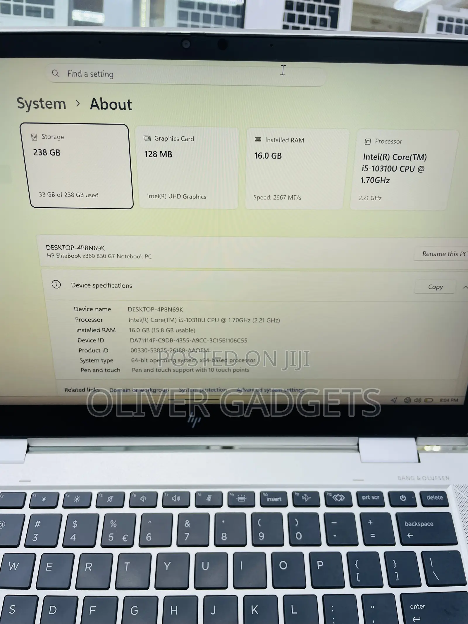 Laptop HP EliteBook 830 G7 16GB Intel Core i5 SSD 512GB