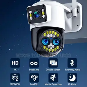 Difang 8MP 10x Zoom 2 Lens Wifi CCTV Secuity Camera
