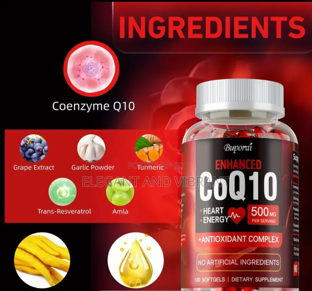 CoQ10 500mg-Supports Heart Health, Energy Antioxidant Sup 120pcs