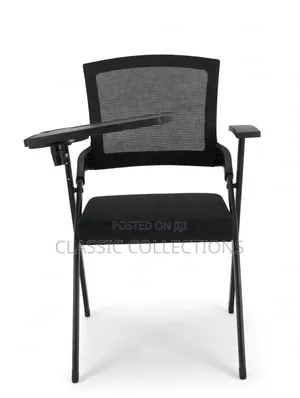 Folding Training Chair With Flip-Up Writing Tablet and Armrests