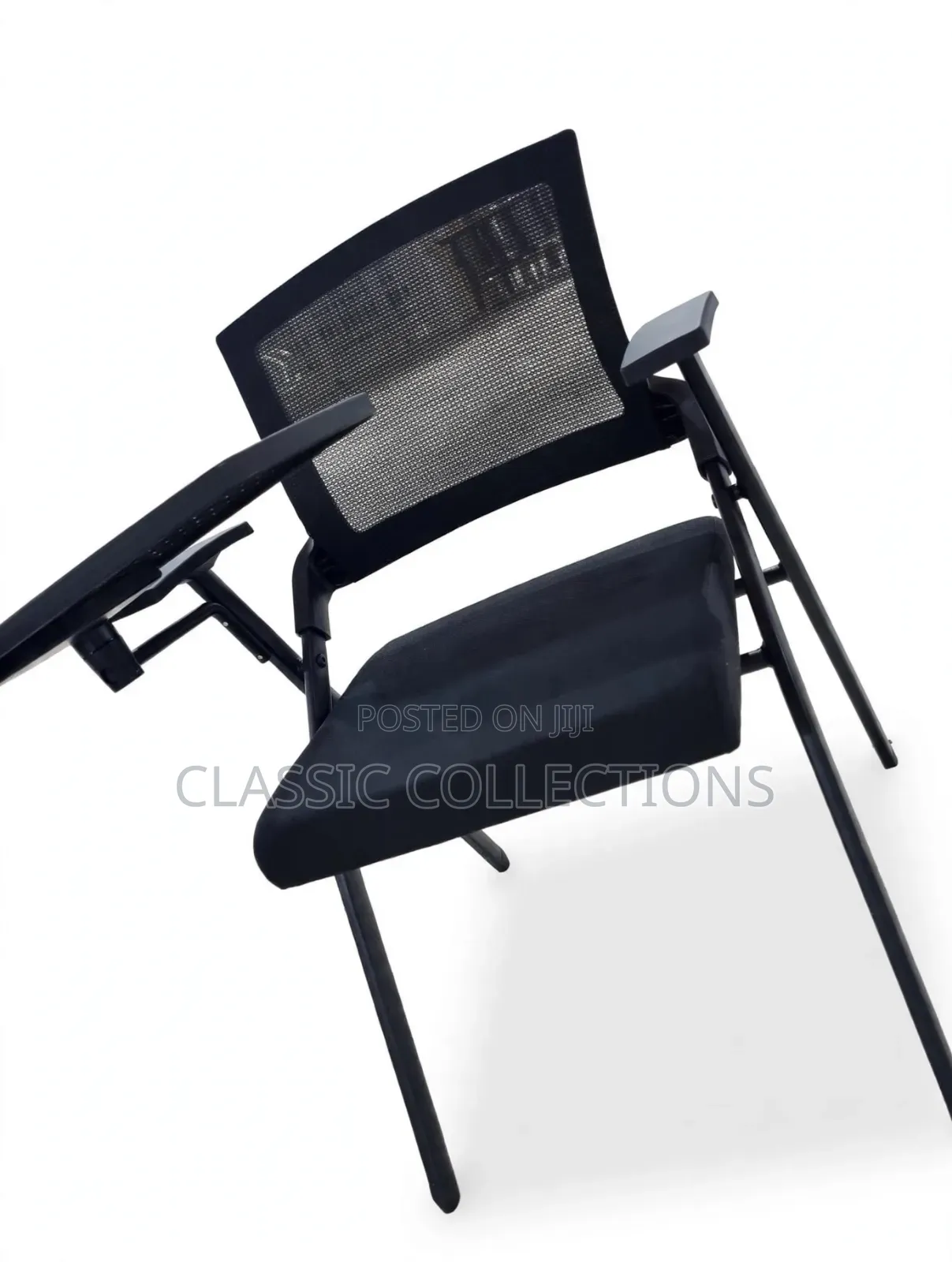 Folding Training Chair With Flip-Up Writing Tablet and Armrests