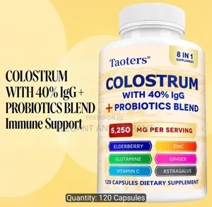 Grass Fed Colostrum - With Probiotic Blend, Elderberry & Gingert - 120