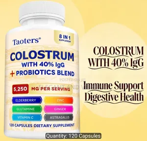 Grass Fed Colostrum - With Probiotic Blend, Elderberry & Gingert - 120