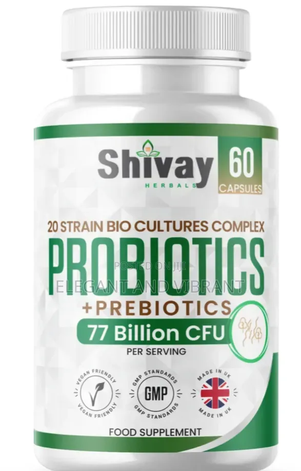 Probiotic & Prebiotic Complex - 77 Billion CFU- 20 Live Strains-60Caps