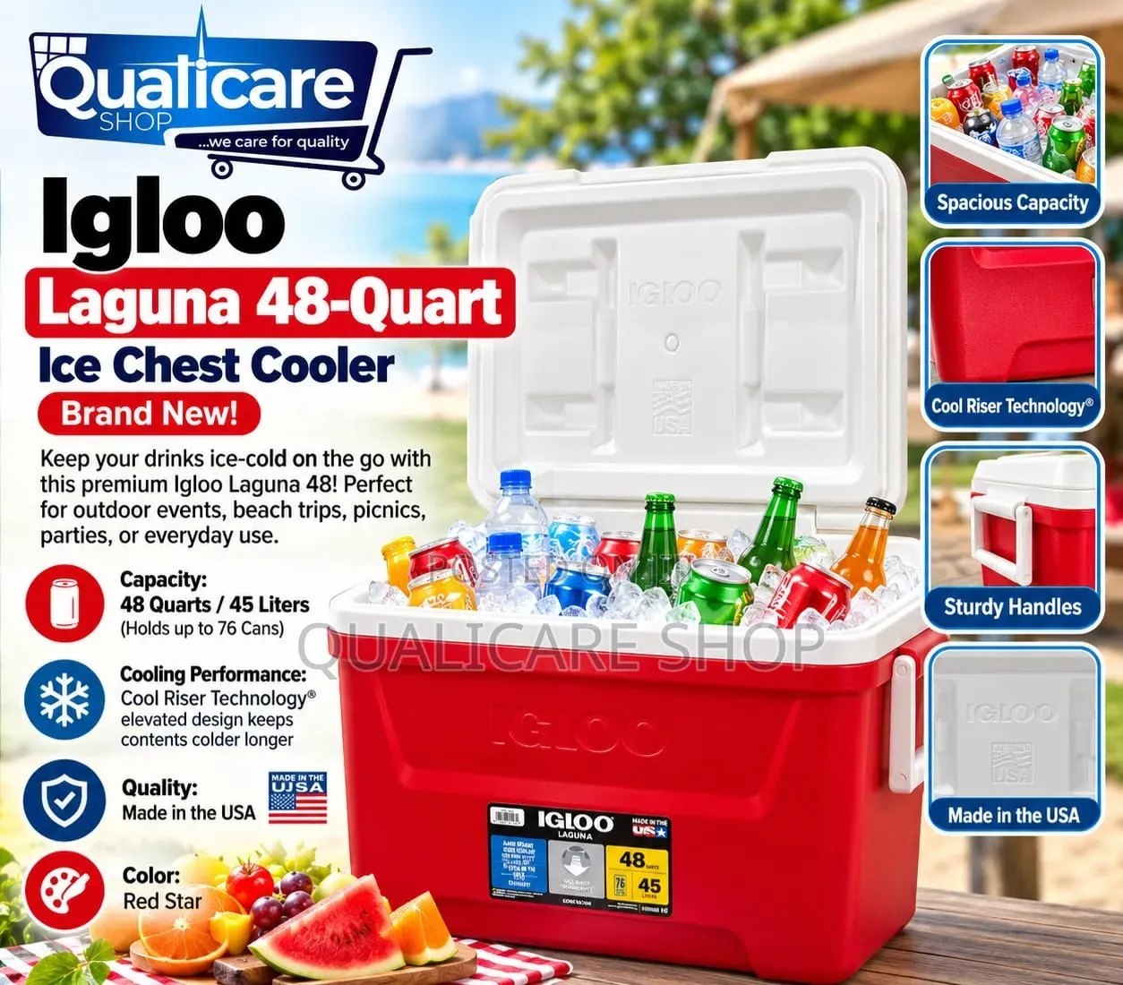 Igloo Laguna 48-Quart Ice Chest Cooler