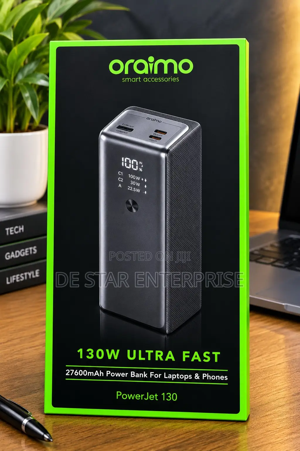 Oraimo PowerJet 130 Ultra Fast 27600mAh Portable Power Bank