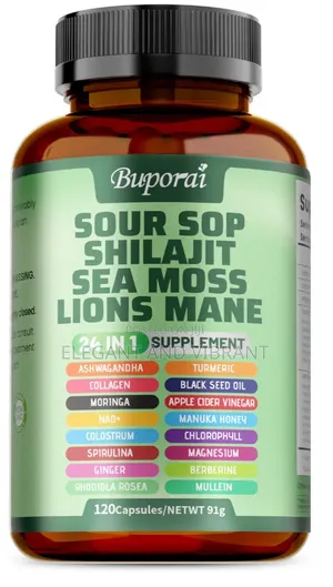 Sour Sop Shilajit Sea Moss Lion's Mane-Energy,Brain Boost,Immune Sup