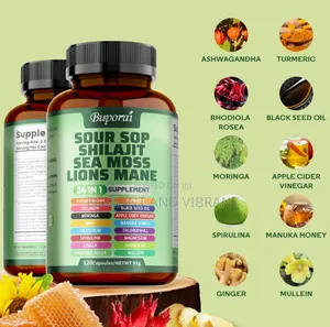 Sour Sop Shilajit Sea Moss Lion's Mane-Energy,Brain Boost,Immune Sup