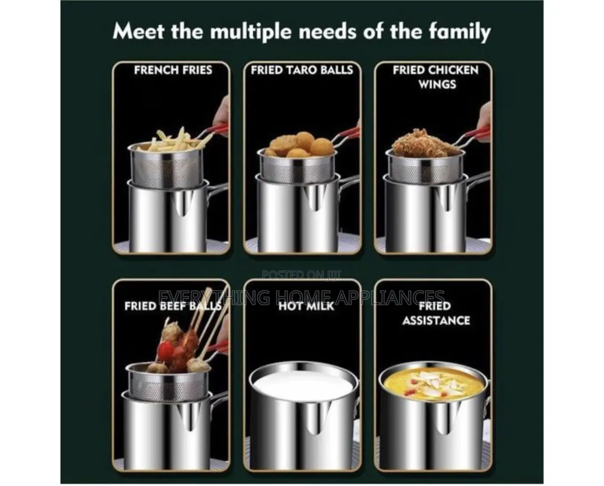 Non- Stick Micro Pressure Cooker Pot and Mini Deep Fryer Available
