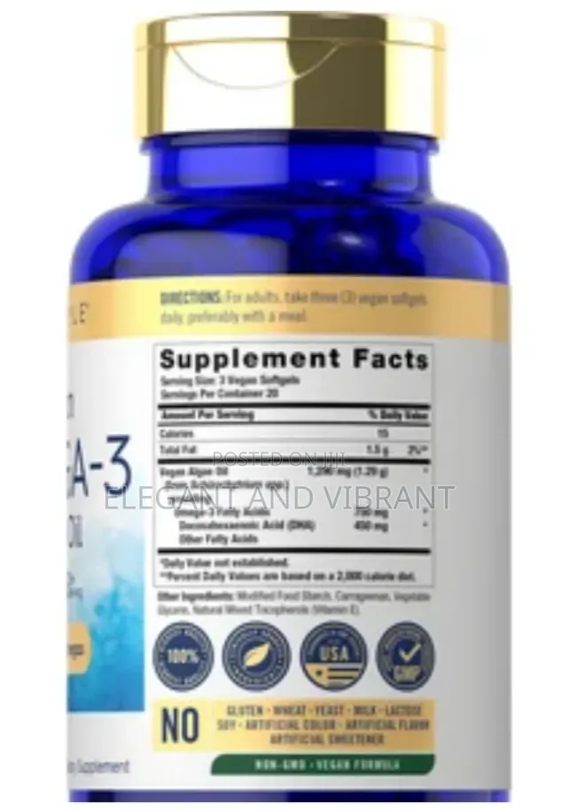 Omega 3 Algae Oil,1,290mg , 60 Sotgels