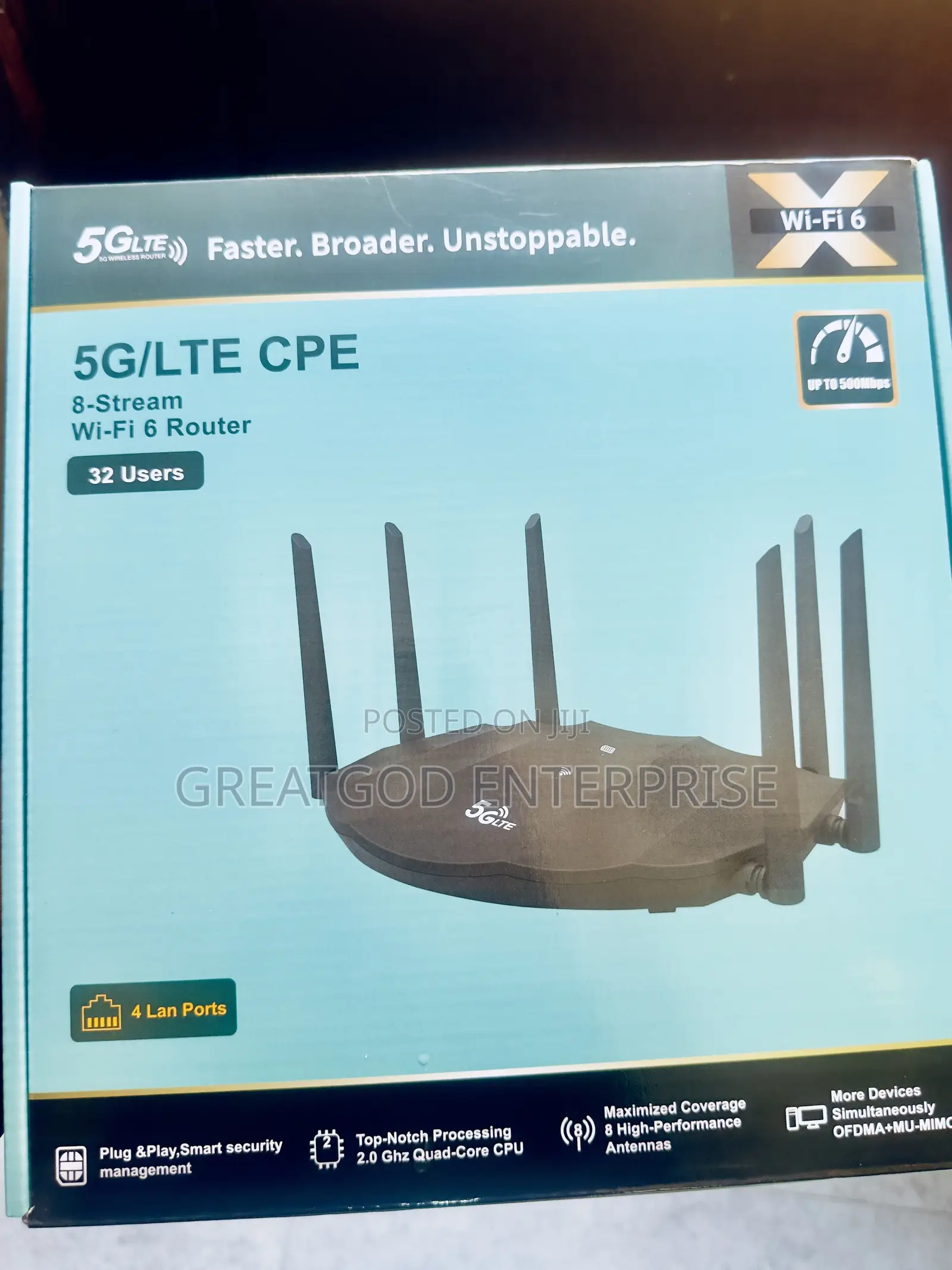 5g/LTE CPE 8-Stream Wi-Fi 6 Router