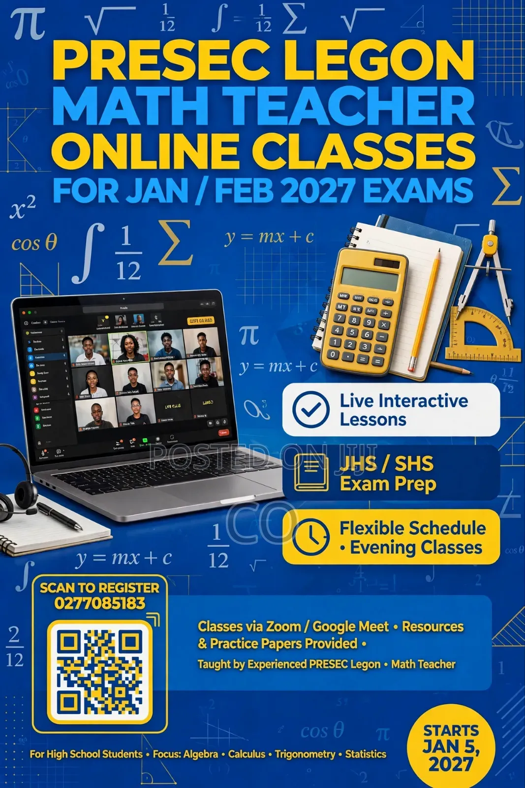Online Math JAN/FEB Classes