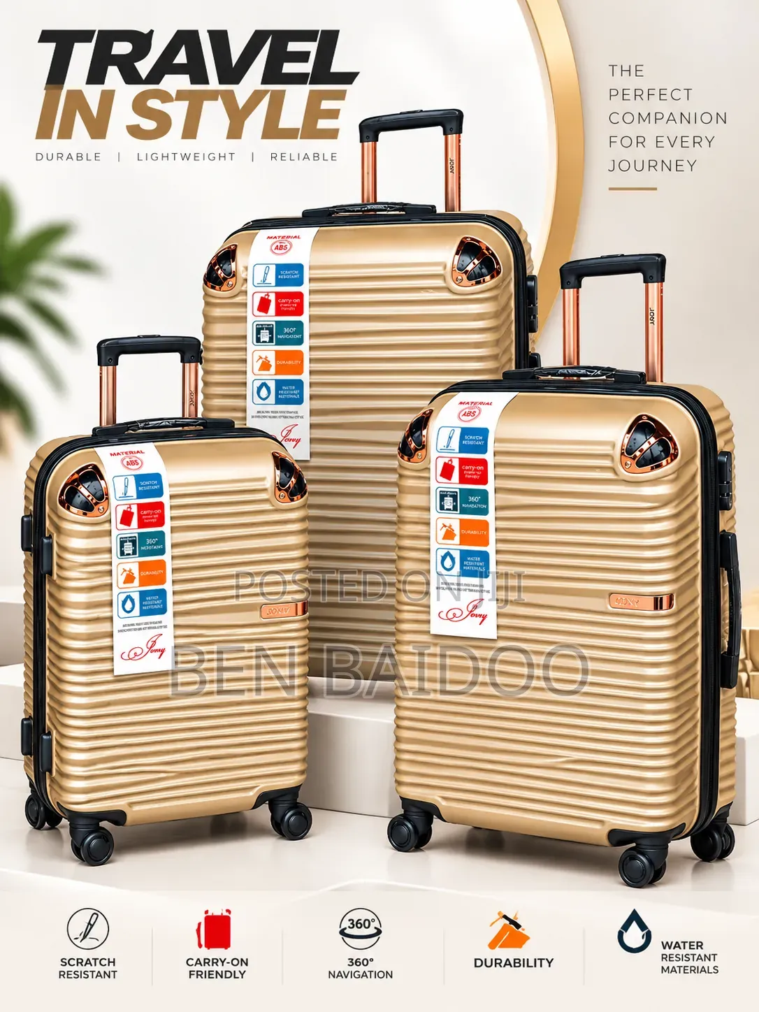 Authentic Travelling Bags 3in1 (Travel in Style)