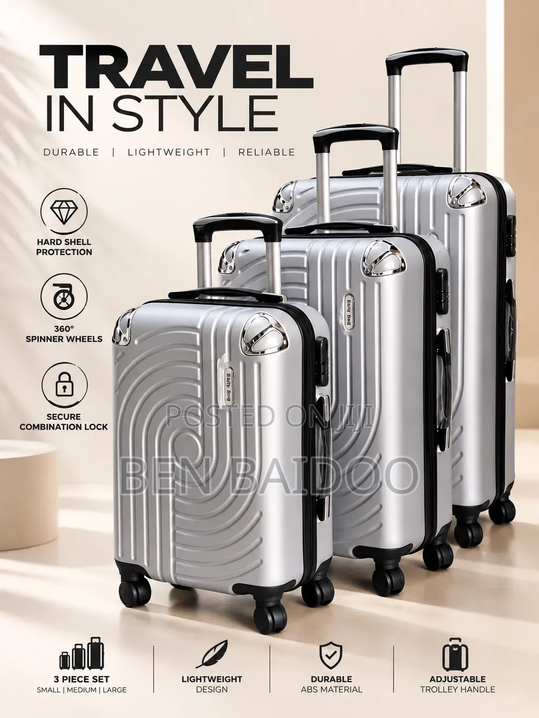 Authentic Travelling Bags 3in1 (Travel in Style)