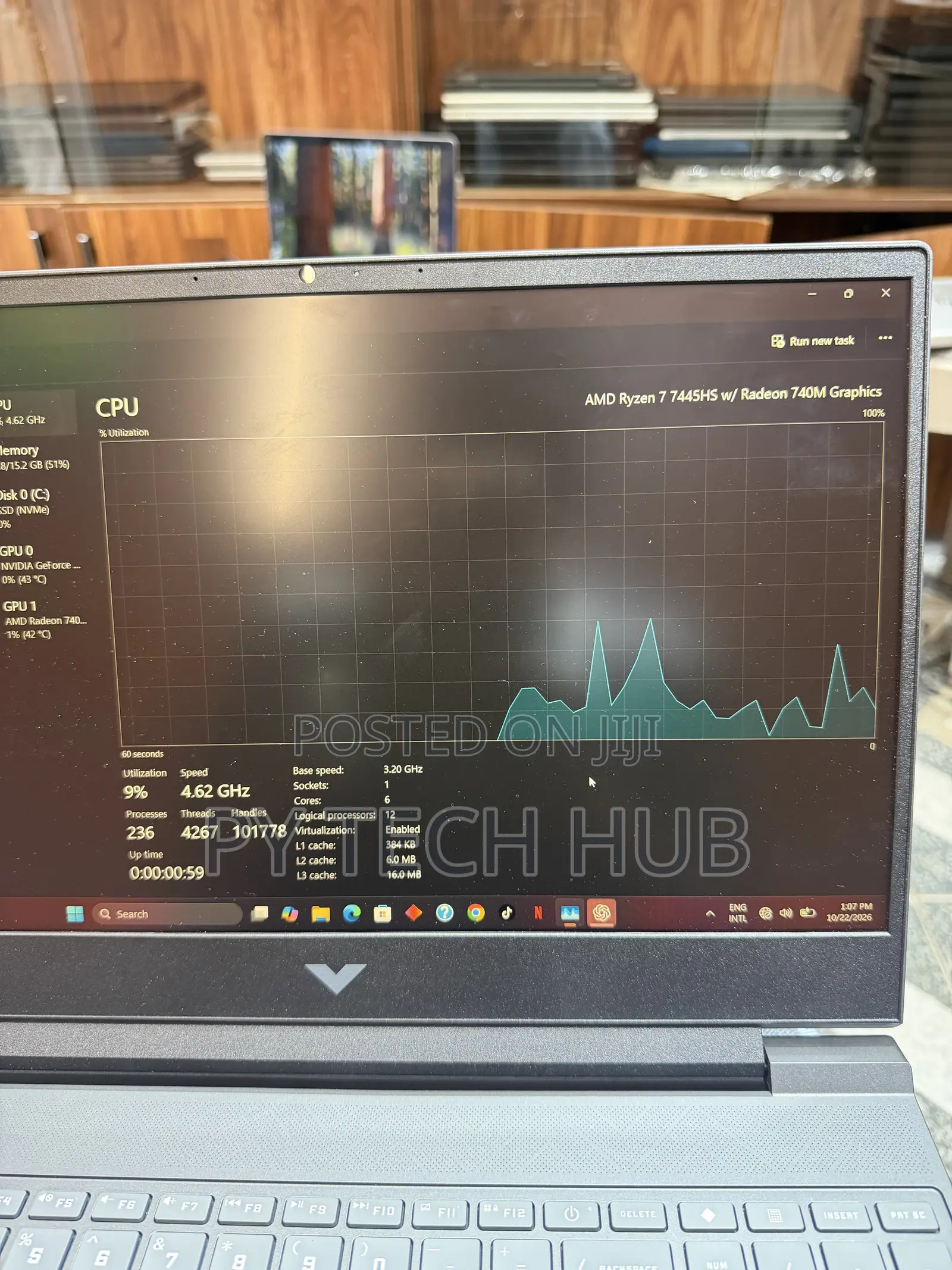 Laptop HP Victus 15 16GB AMD Ryzen 7 SSD 512GB