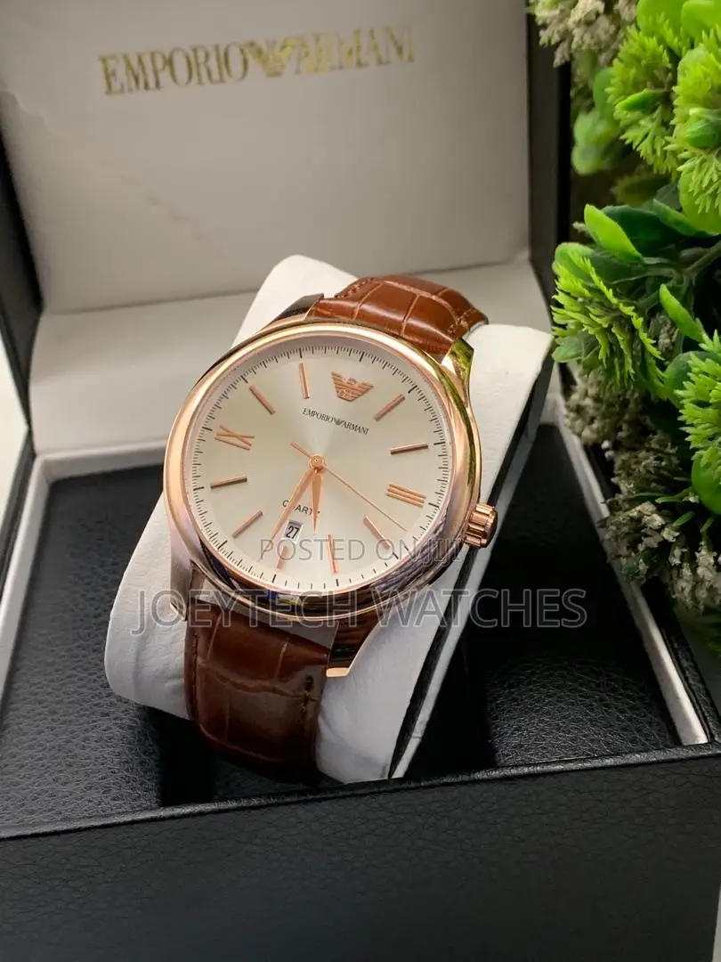 Emporio Armani Leather Timepiece