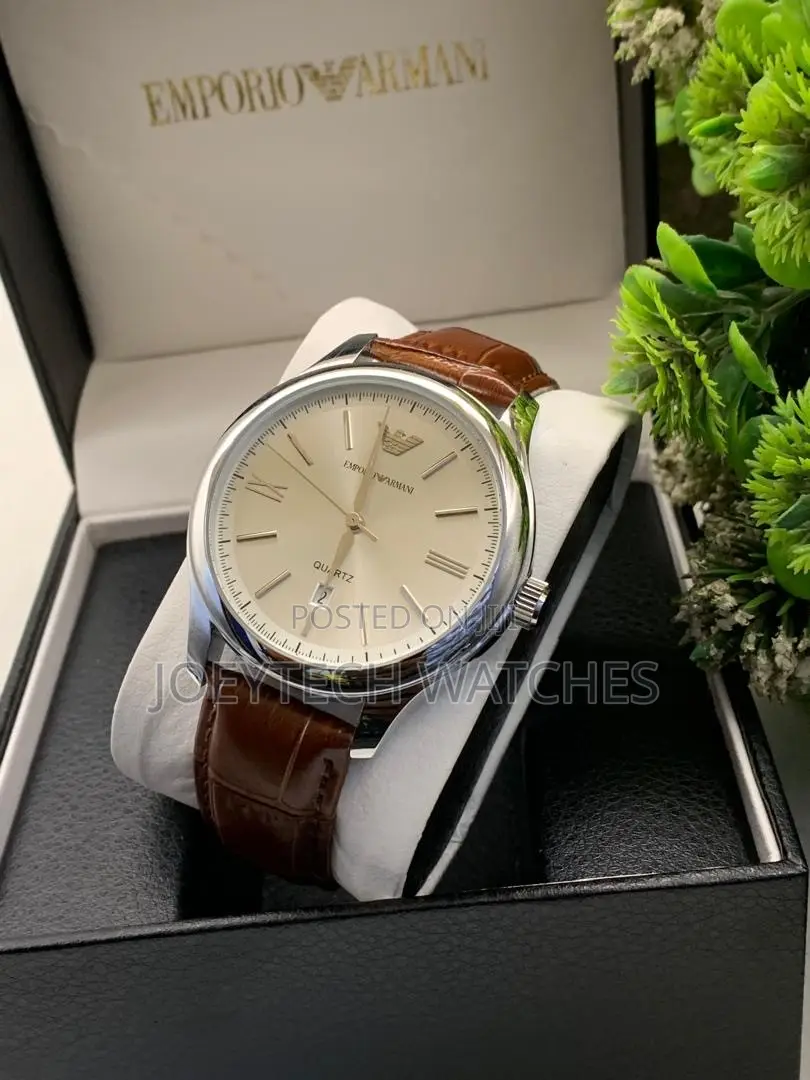 Emporio Armani Leather Timepiece