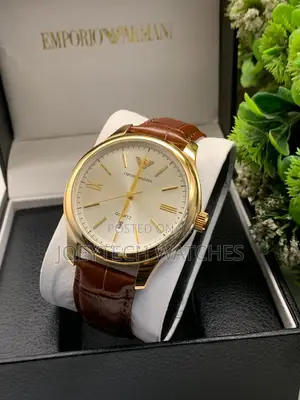 Emporio Armani Leather Timepiece