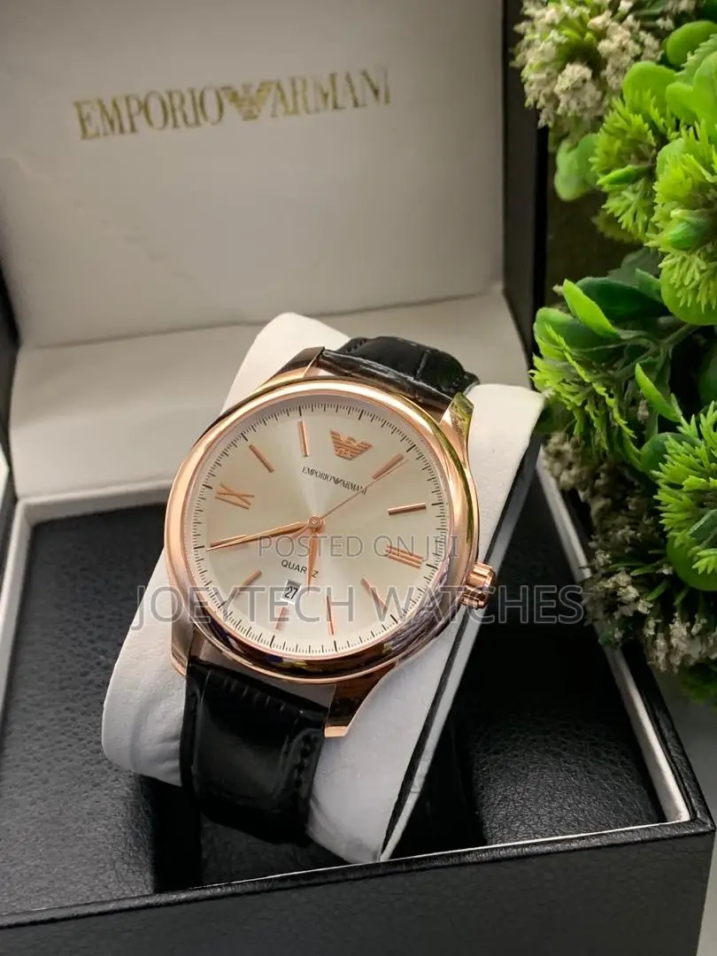 Emporio Armani Leather Timepiece
