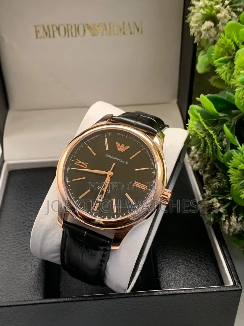 Emporio Armani Leather Timepiece