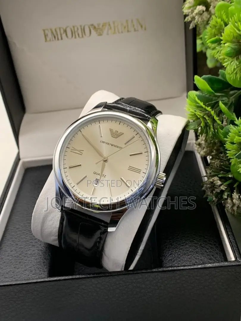 Emporio Armani Leather Timepiece