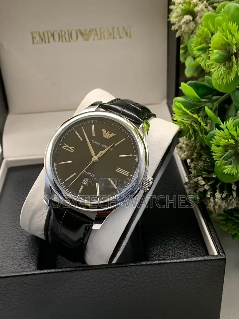 Emporio Armani Leather Timepiece