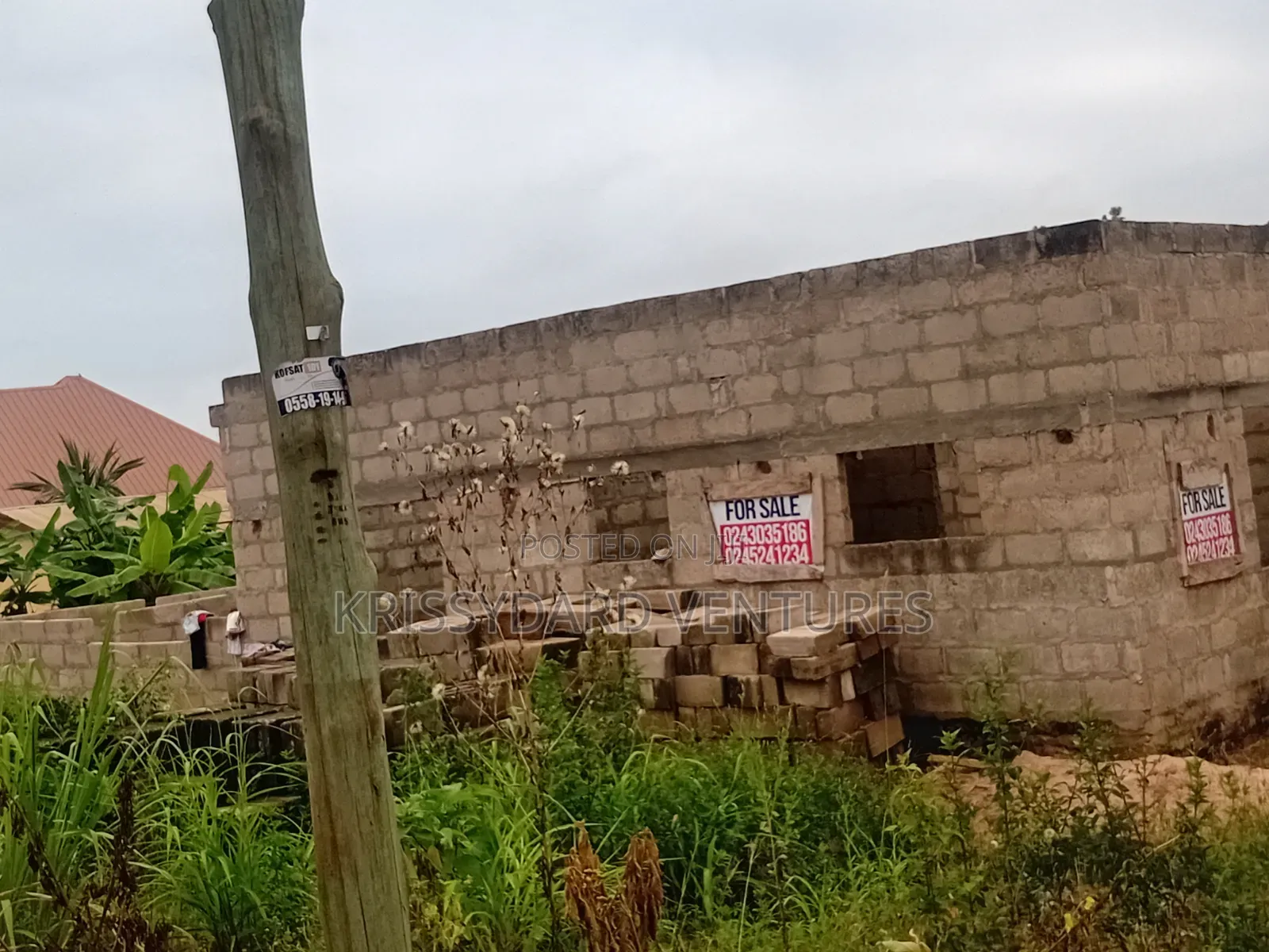 Uncompleted 4bdrm at Akrafo Kokoben Near Nketia, Kumasi for Sale