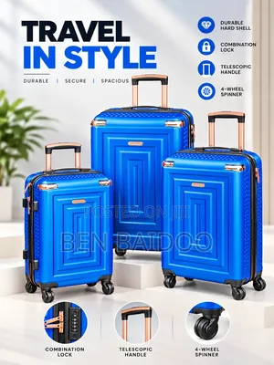 Elegant Plastic Travelling Luggage 3in1 (Modern Designs)