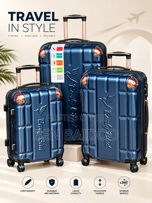 Elegant Plastic Travelling Luggage 3in1 (Modern Designs)