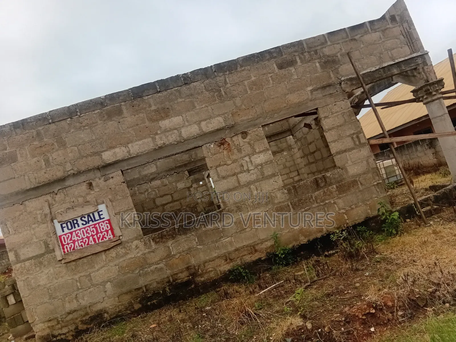 Uncompleted 4bdrm at Akrafo Kokoben Near Nketia, Kumasi for Sale