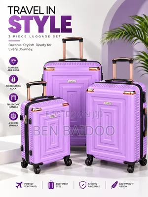 Elegant Plastic Travelling Luggage 3in1 (Modern Designs)