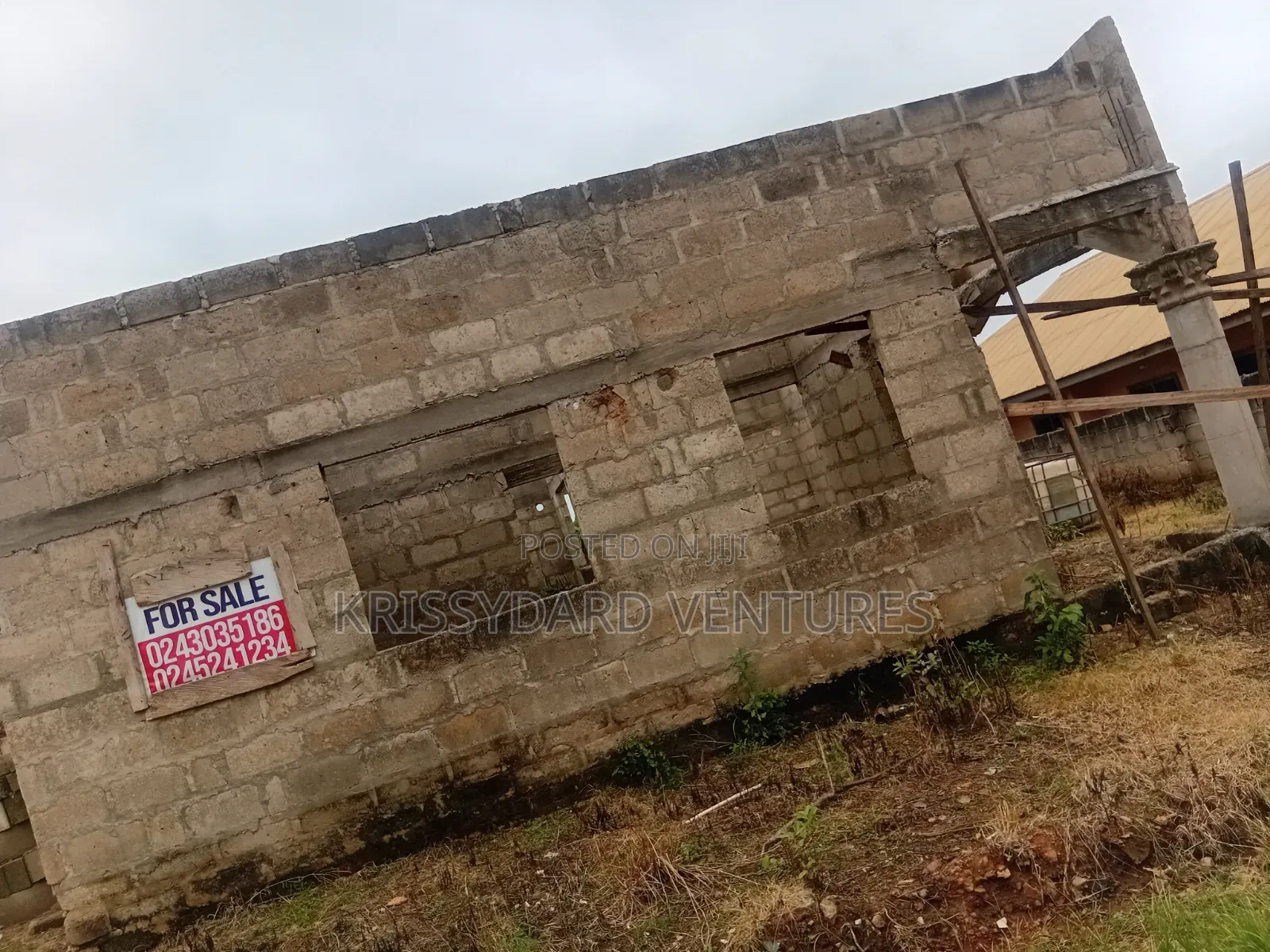 Uncompleted 4bdrm at Akrafo Kokoben Near Nketia, Kumasi for Sale