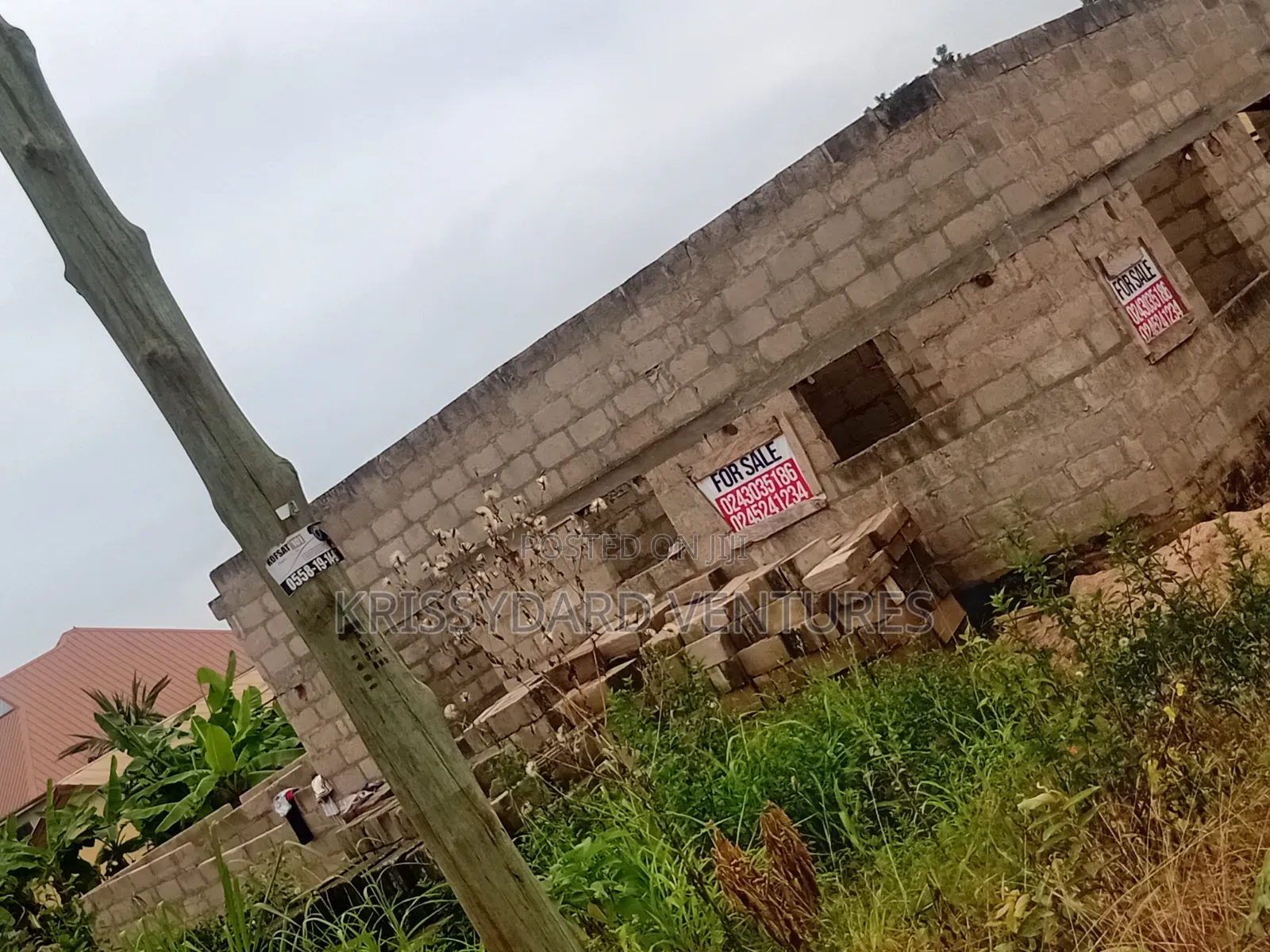 Uncompleted 4bdrm at Akrafo Kokoben Near Nketia, Kumasi for Sale