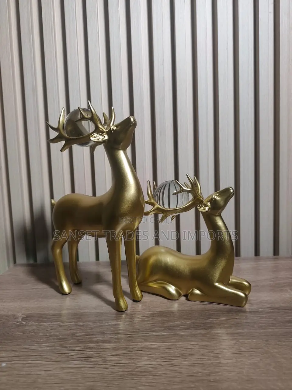 Decorative Golden Couple Deer