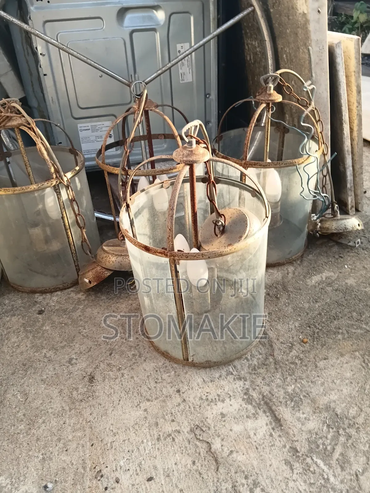 4 Brass Ceiling Lantern ,Chandelier, Ceiling Hanging Light