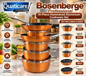 Bosenberge Professional 10-Piece Hammered Aluminium Cookware Set
