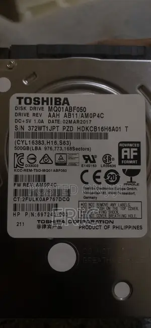 Toshiba Hard Disk Drive for Sale