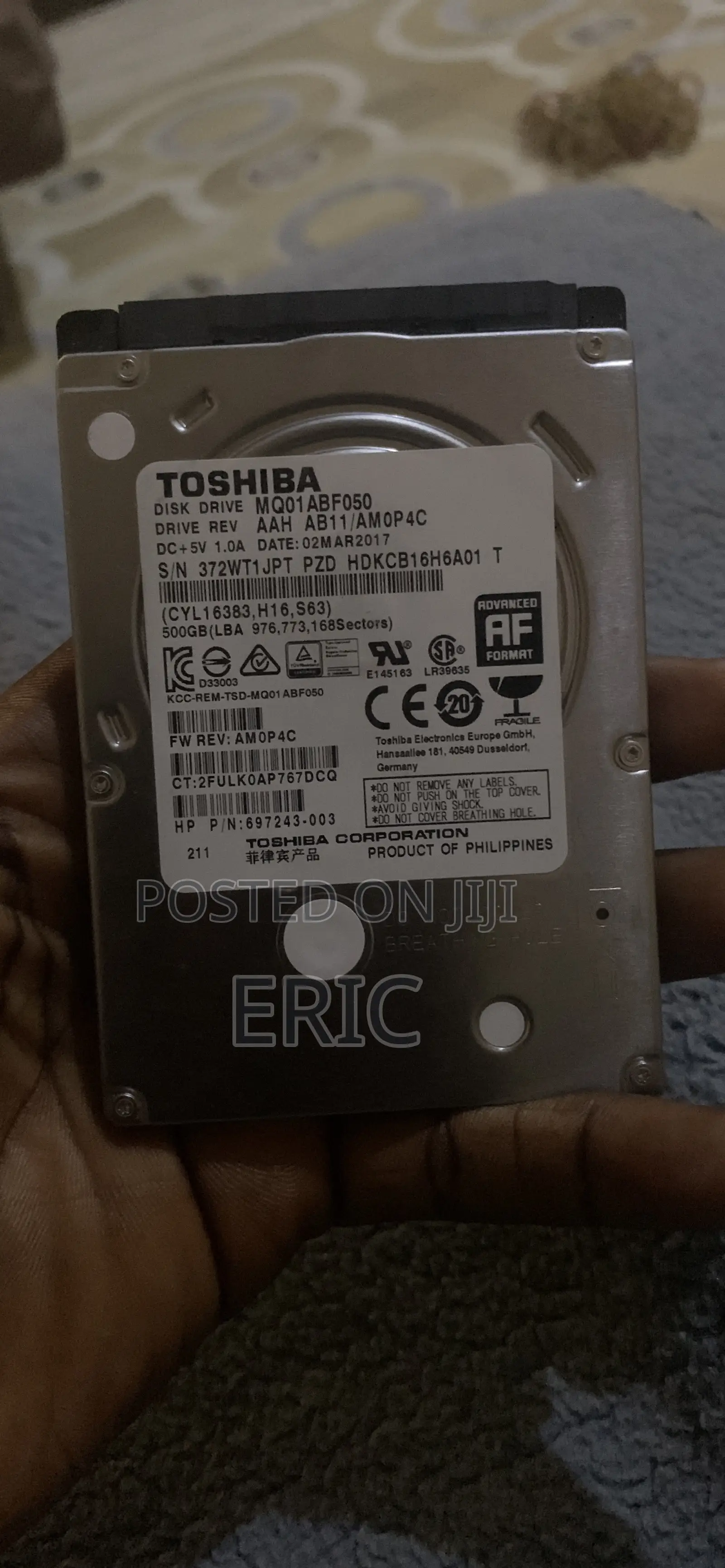 Toshiba Hard Disk Drive for Sale