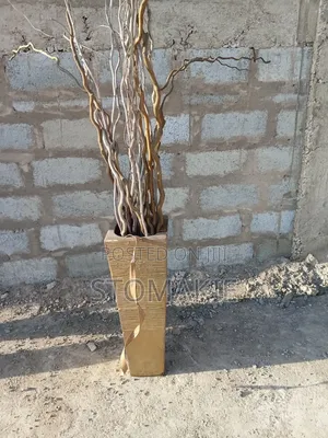 Golden Long Flower Pot