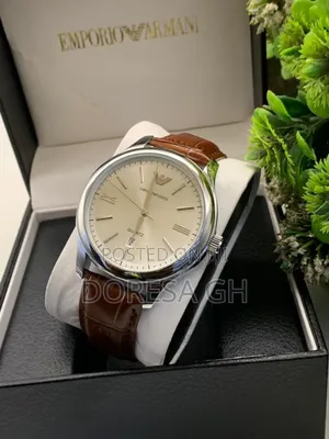 Emporio Armani Analogue Leather Watch for Men – A Classic Gift for Him