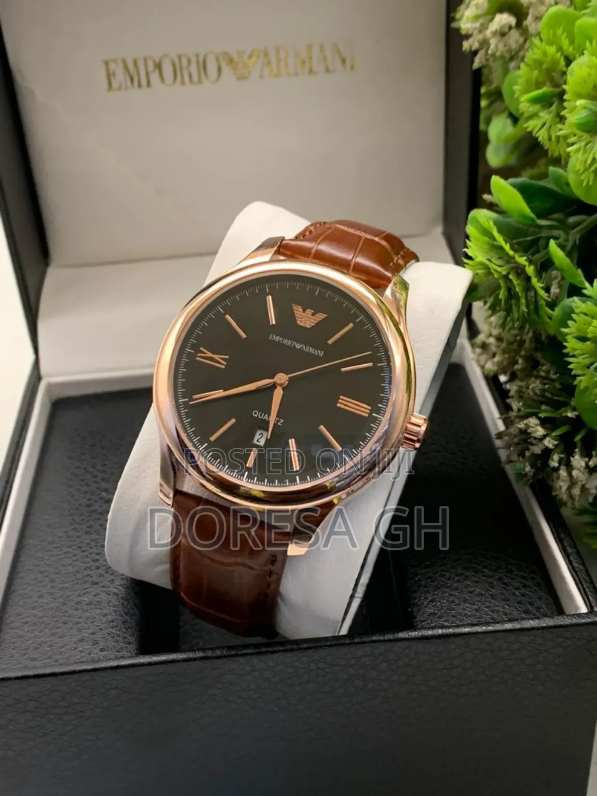 Emporio Armani Analogue Leather Watch for Men – A Classic Gift for Him